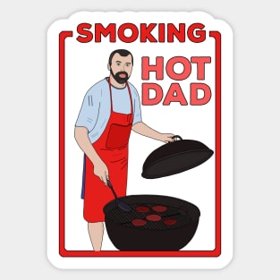 Smoking Hot Dad Sticker